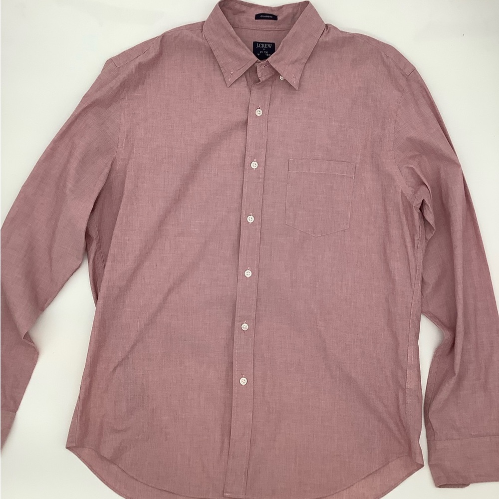 J. Crew Men's Casual Pink Button-Down Shirt